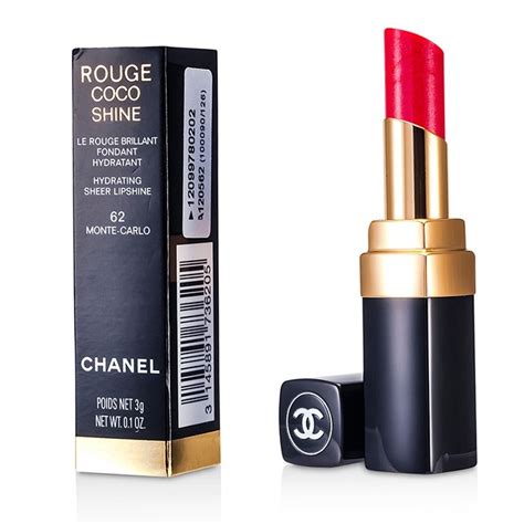 chanel rouge coco shine monte carlo 62|Chanel Monte Carlo Rouge Coco Shine Hydrating Sheer.